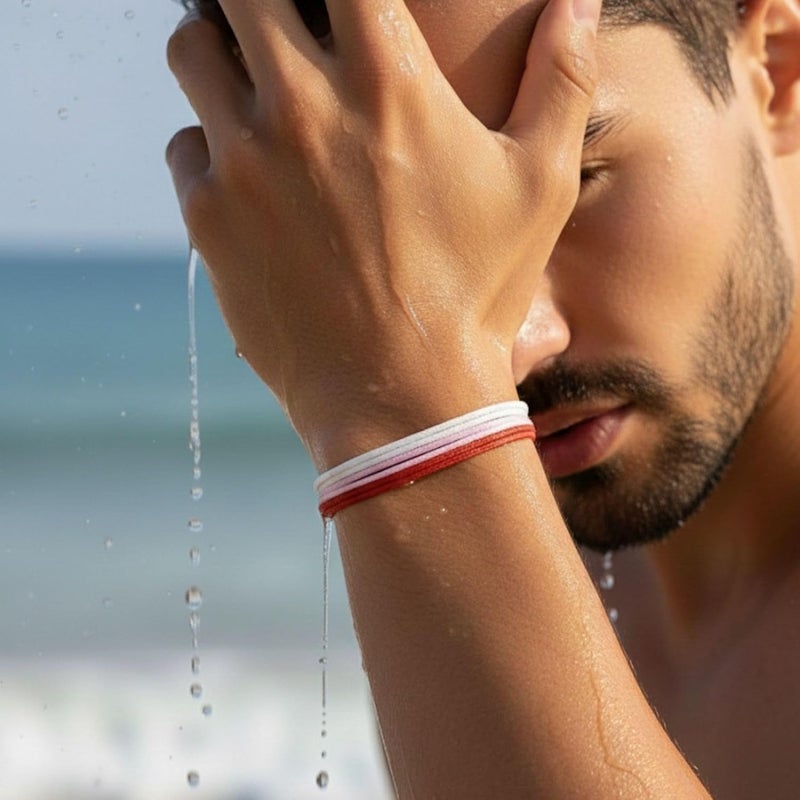 Luck Strings Adjustable Wax Nylon Cord Bracelet for Men Women Adult - Vegan Leather String | Unisex Waterproof Nautical & Surfer Style Friendship Gift, Minimalist - Image 5